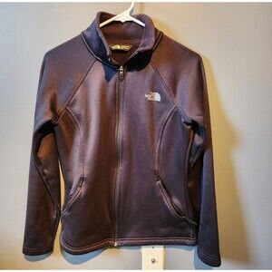 The North Face Womens Super Soft Zip Up Black Contoured Jacket Size Small